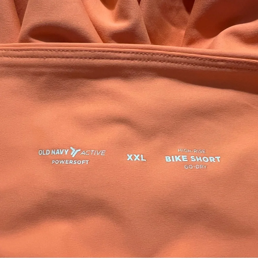 Old Navy Active Power Soft High Rise Bike Shorts Size XXL Neon orange